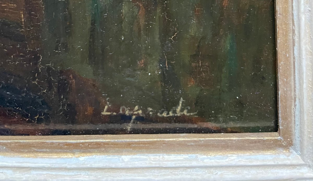 Pierre Laprade (1875-1931) Interior Of The Artist, Oil On Panel, Signed-photo-1