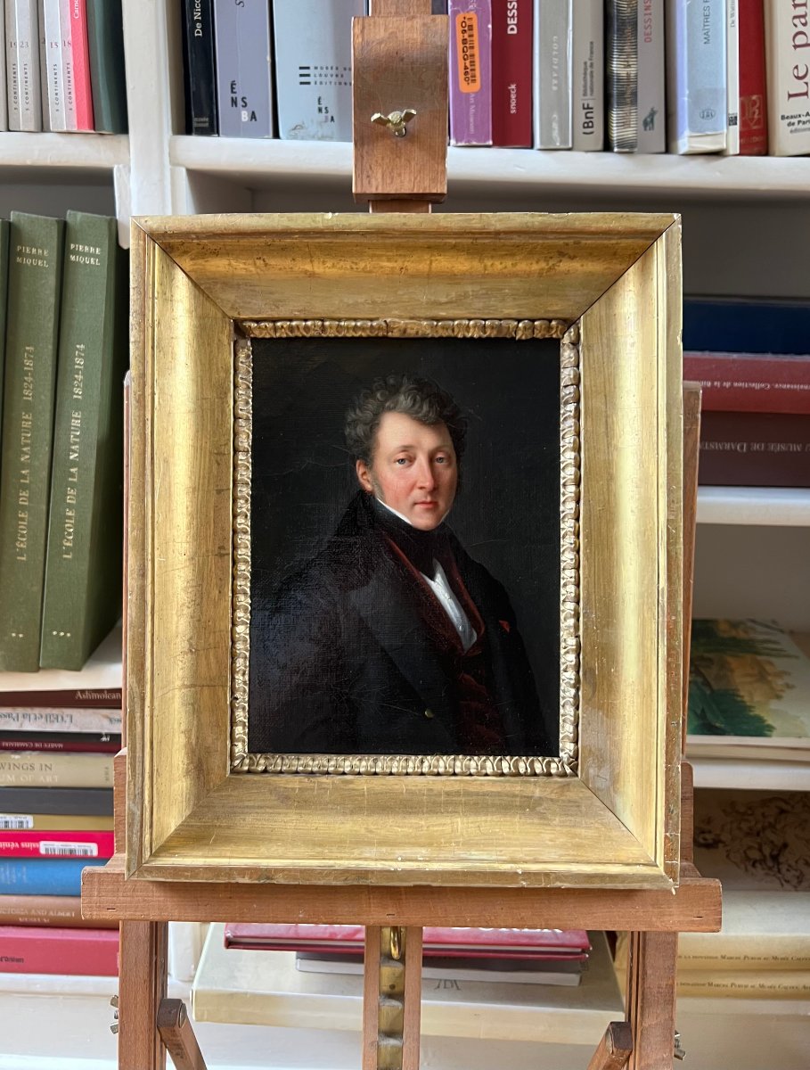 19th Century French School, Portrait d'Homme à La Légion d'Honneur, Oil On Canvas, Circa 1830-photo-3