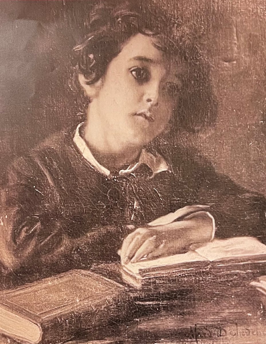 Alfred Dehodencq ( 1822-1882) Portrait Of The Artsite's Son, Edmond. Oil On Canvas, Circa 1870-photo-5
