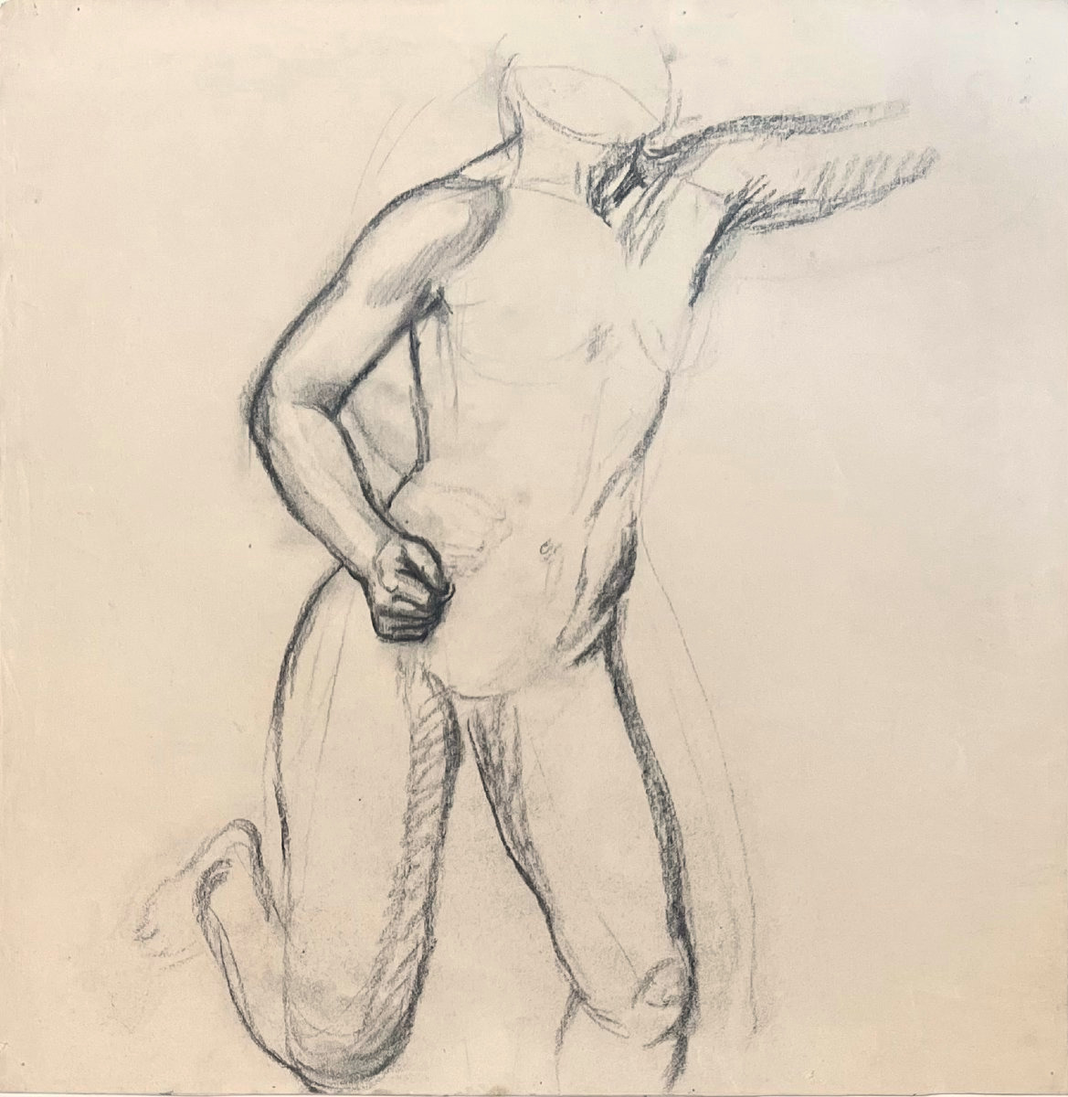 Maurice Denis (1870–1943) Study For *galatea* Or *the Pursuit*, Charcoal On Cream-colored Paper, 1908-photo-2