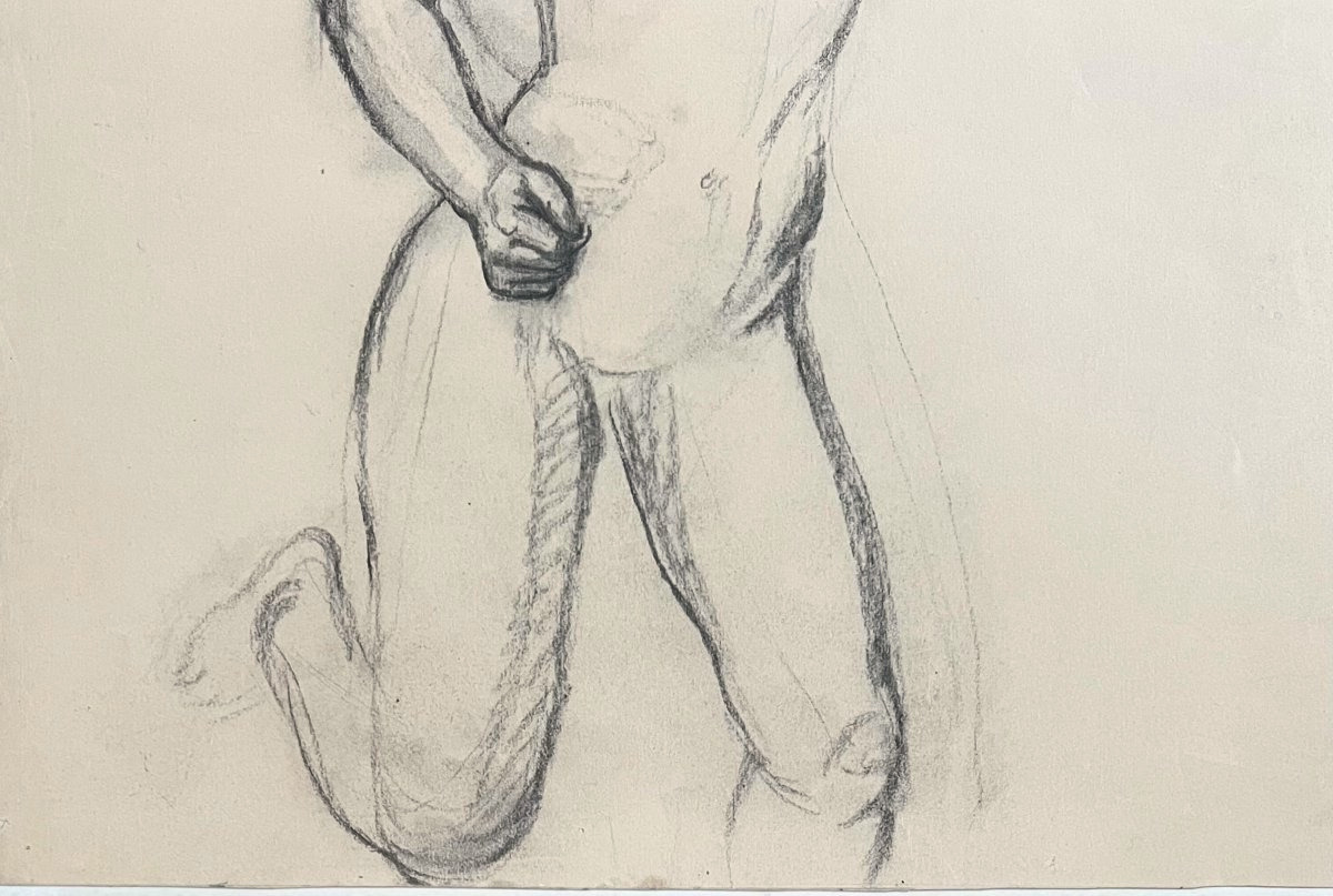 Maurice Denis (1870–1943) Study For *galatea* Or *the Pursuit*, Charcoal On Cream-colored Paper, 1908-photo-4