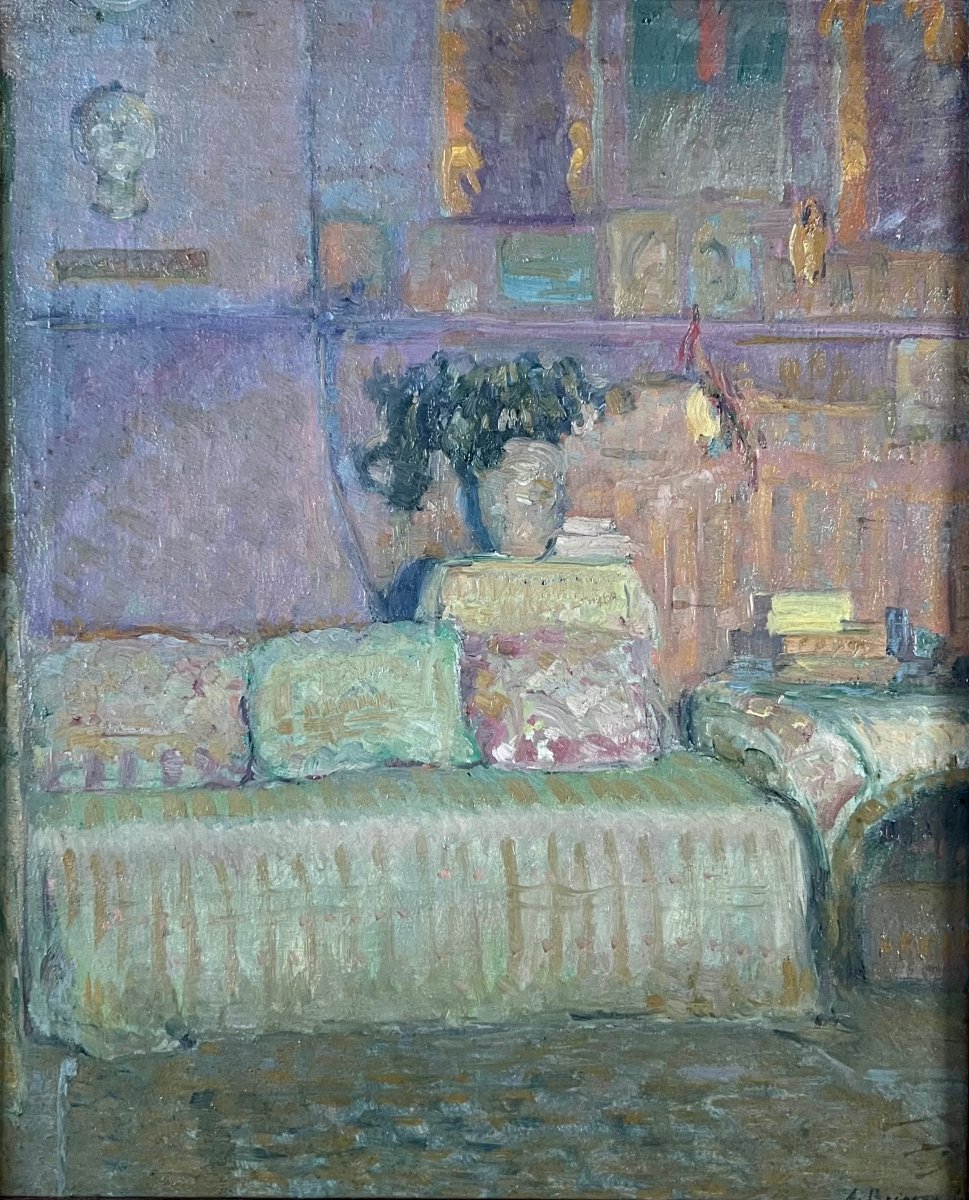 Adolphe Boigegrain (1870–1957) The Artist’s Studio, Oil On Canvas, Ca. 1905, Signed-photo-2