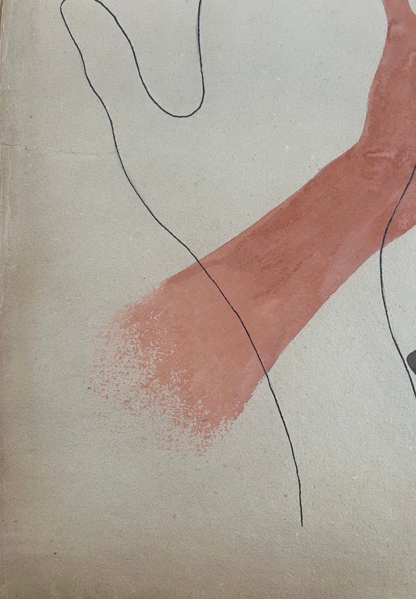 Paul COLIN (1892-1985) Etude de Mains, Projet d'affiche, Dessin, Encre et Aquarelle, Signé-photo-4