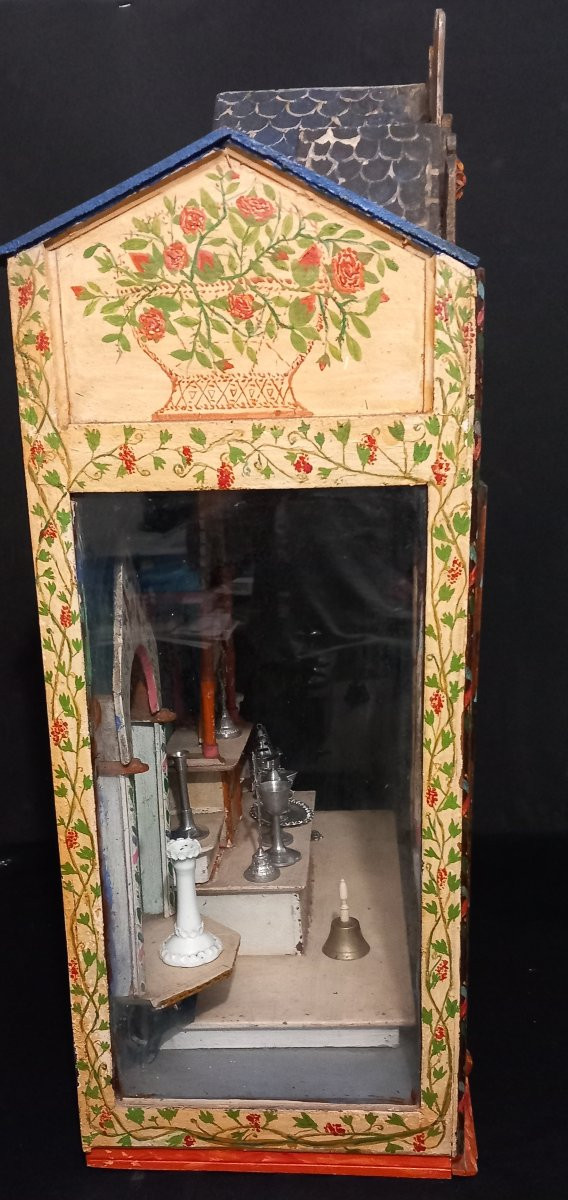Autel Diorama pour Catéchisme Art populaire Lozère 19/20ème-photo-7