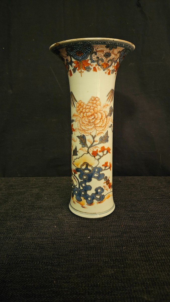 Vase Rouleau  - Porcelaine De Chine XVIIIème-photo-3