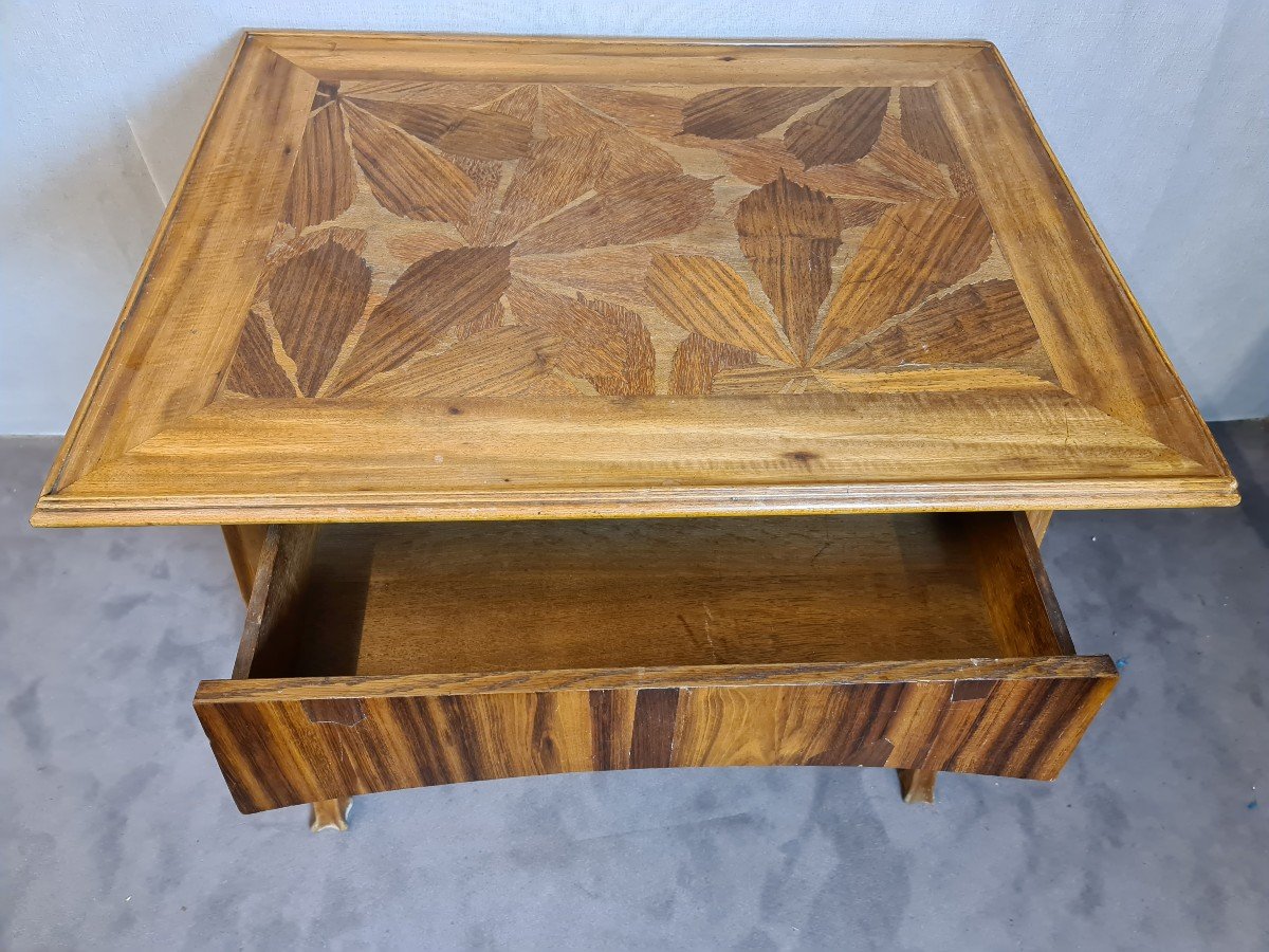 Flat Desk / Table Attributed To Majorelle "chestnut Leaves"-photo-2