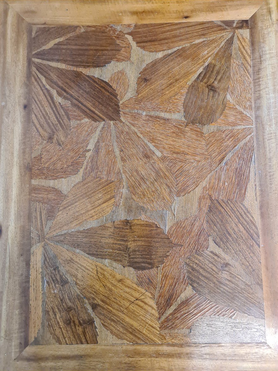 Flat Desk / Table Attributed To Majorelle "chestnut Leaves"-photo-6