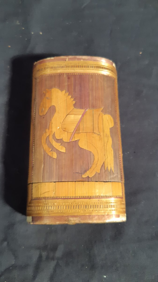 Straw Marquetry Box - 19th