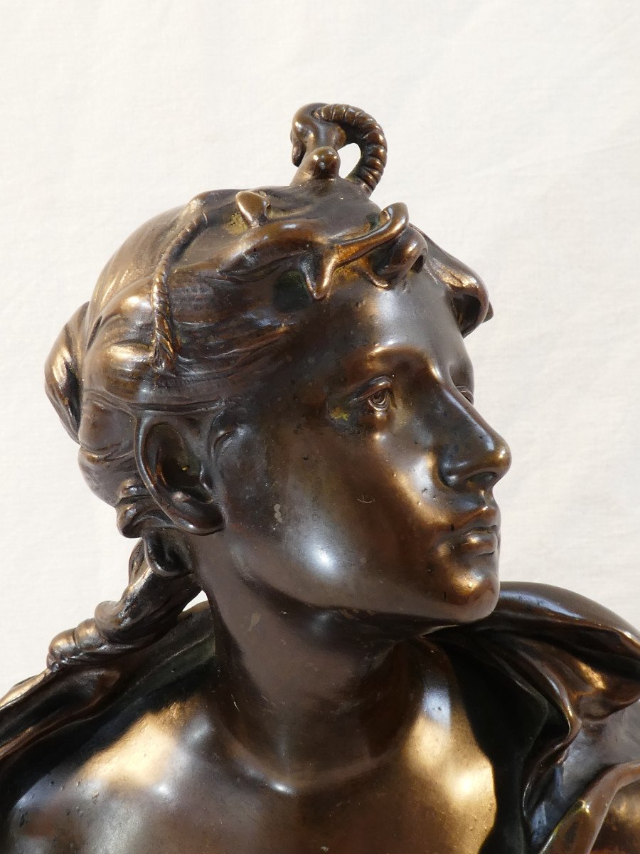 19th Century Bronze By Felix Pierre Richard "esperance"-photo-3