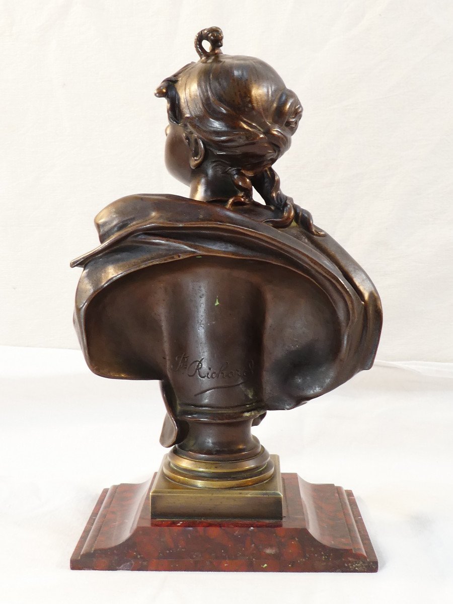 19th Century Bronze By Felix Pierre Richard "esperance"-photo-2