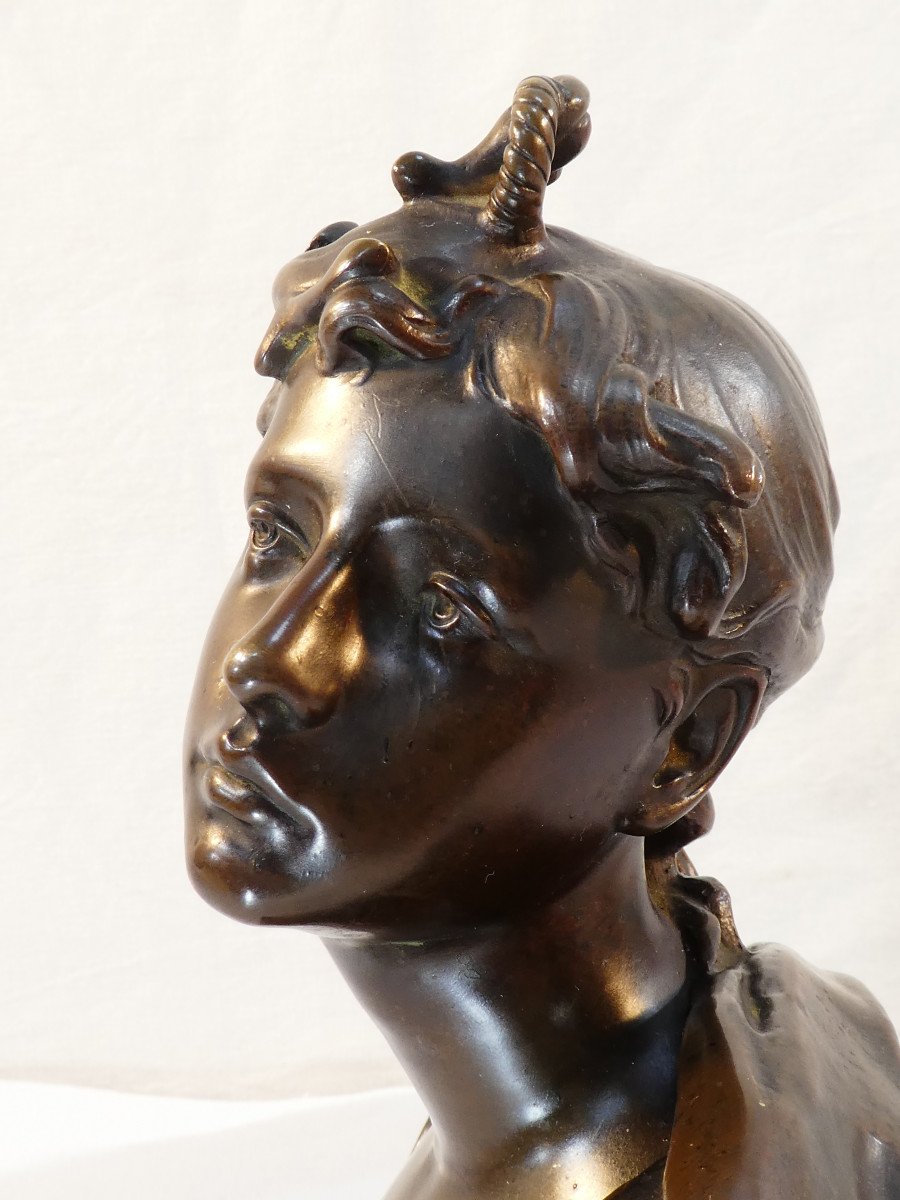 19th Century Bronze By Felix Pierre Richard "esperance"-photo-6