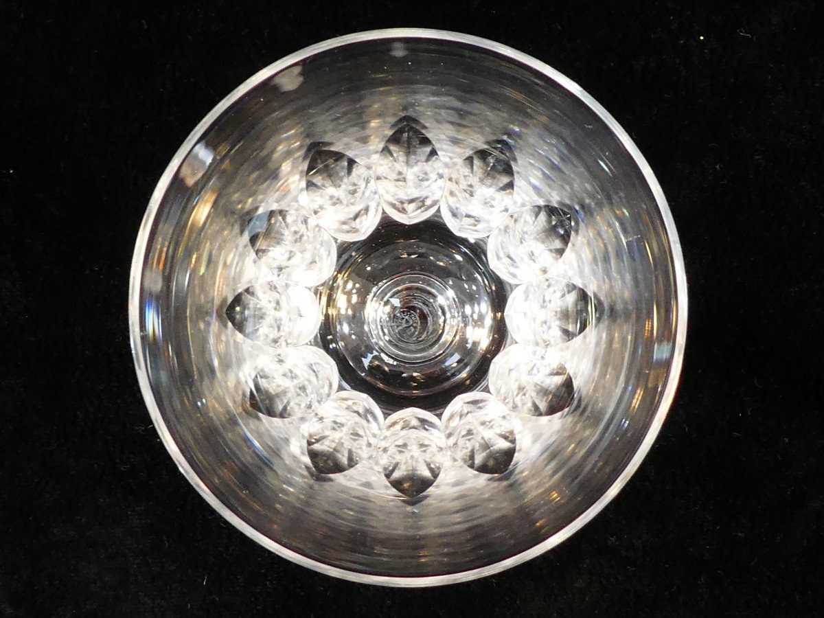 10 verres a vin blanc en CRISTAL DE BACCARAT Modele COTE D'AZUR-photo-2