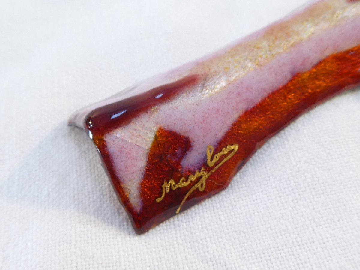 Rare 12 Knife Holders In Limoges Enamels Signed Marylou-photo-8
