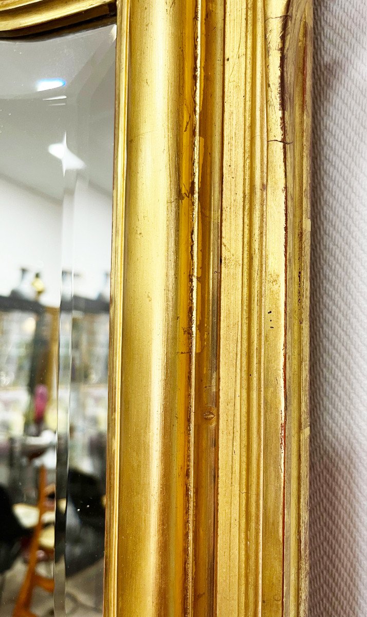 Large Golden Mirror, 19th Century Louis XV Style-photo-5