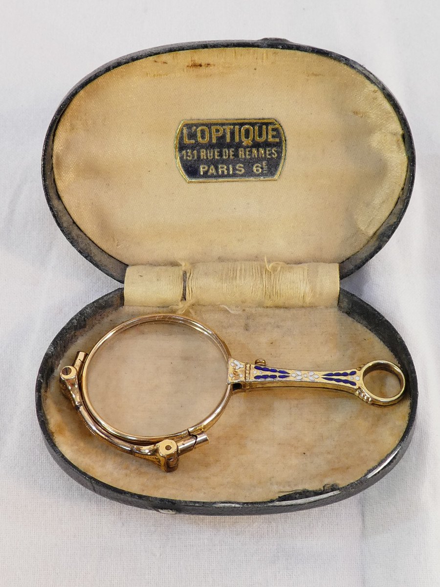 Lunettes Lorgnon binocle Face a main en ARGENT MASSIF vermeil