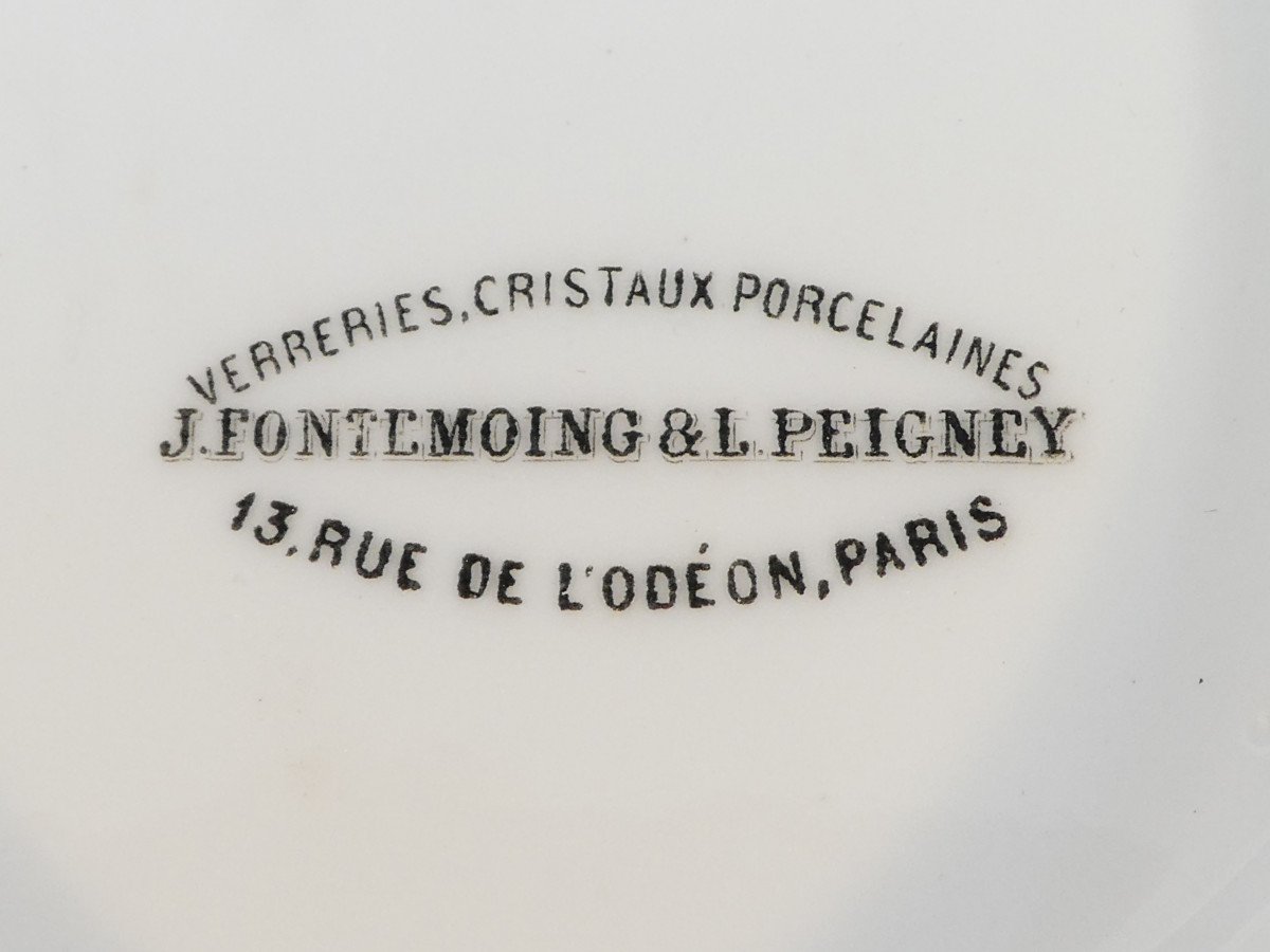 Paris Porcelain Pharmacy Jar "fontemoing & Peigney" Ung: Matris-photo-6