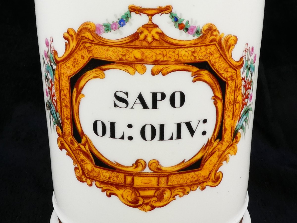 Pot A Pharmacie En Porcelaine De Paris "fontemoing & Peigney" Sapo Ol :oliv-photo-2
