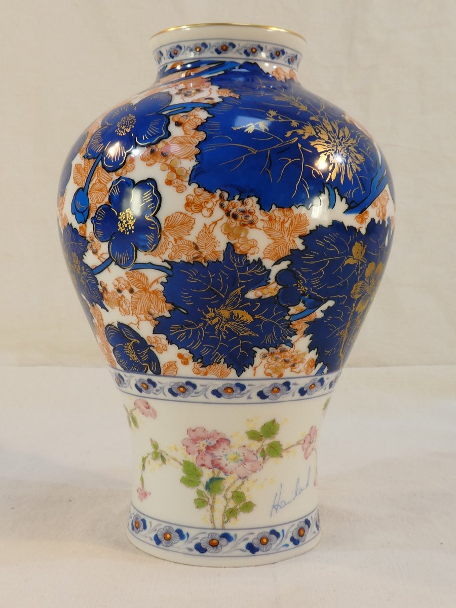 HAVILAND Vase en porcelaine de LIMOGES modele DAMMOUSE-photo-3