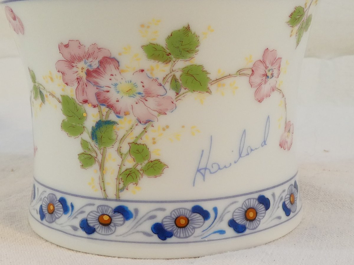 HAVILAND Vase en porcelaine de LIMOGES modele DAMMOUSE-photo-3
