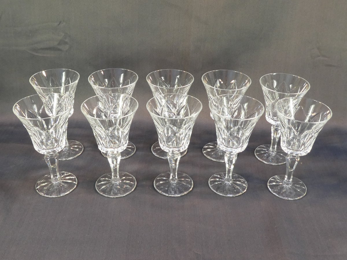 CRISTAL de SAINT-LOUIS 10 verres a Vin modele CAMARGUE 13,4 cm-photo-2