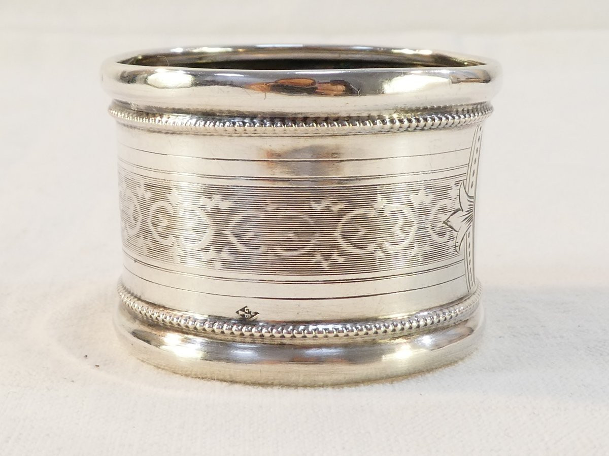 19th Century Solid Silver Napkin Ring By Gaston Besegher-photo-4