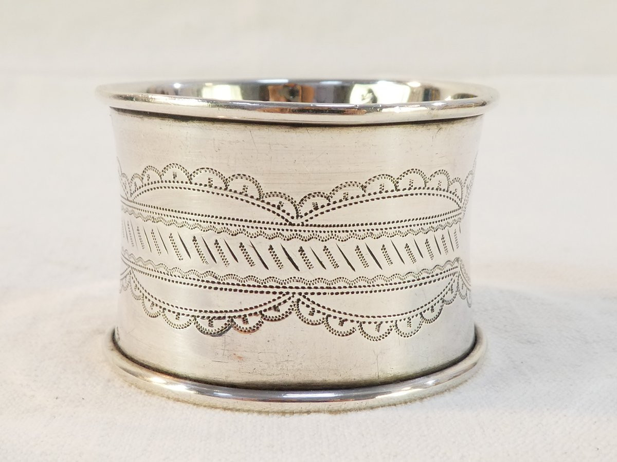19th Century Solid Silver Napkin Ring By Ladoucette And Gavard-photo-3
