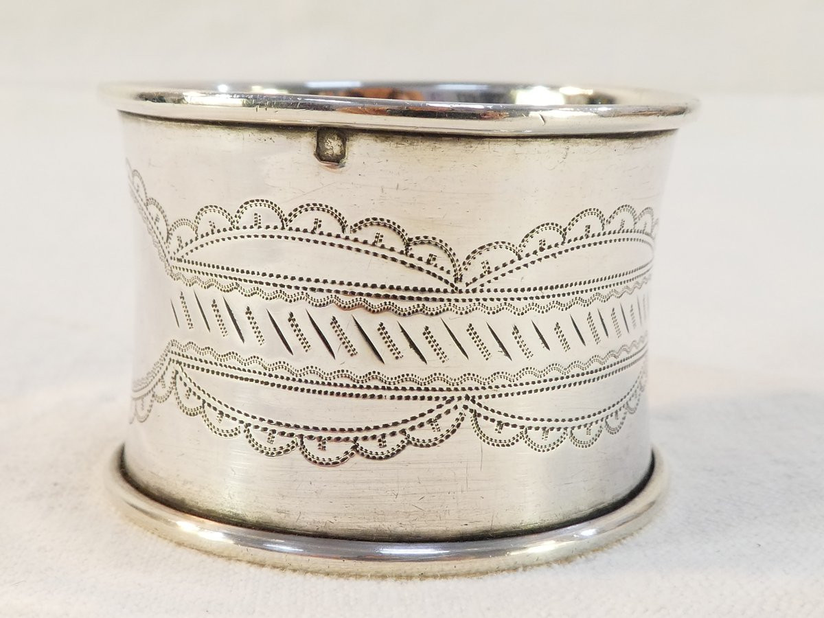 19th Century Solid Silver Napkin Ring By Ladoucette And Gavard-photo-2