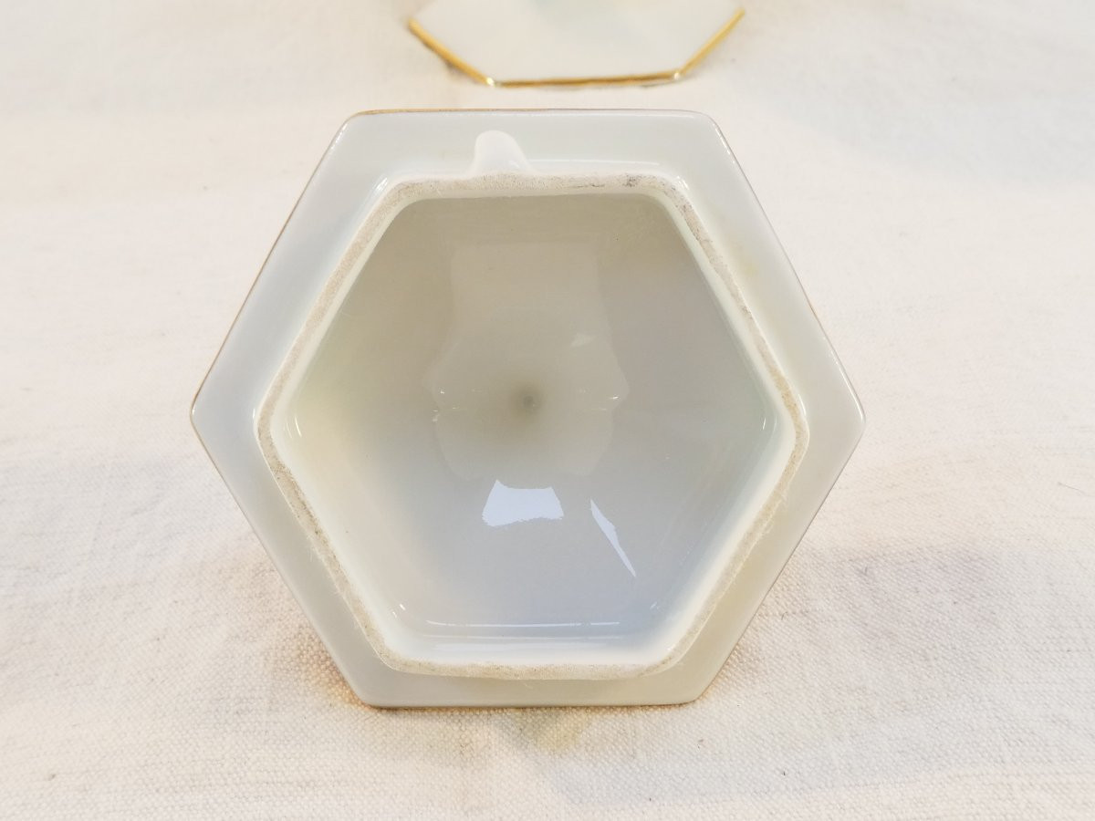 Tête A Tête Coffee Service In Limoges Porcelain From The Art De Deco Period-photo-4