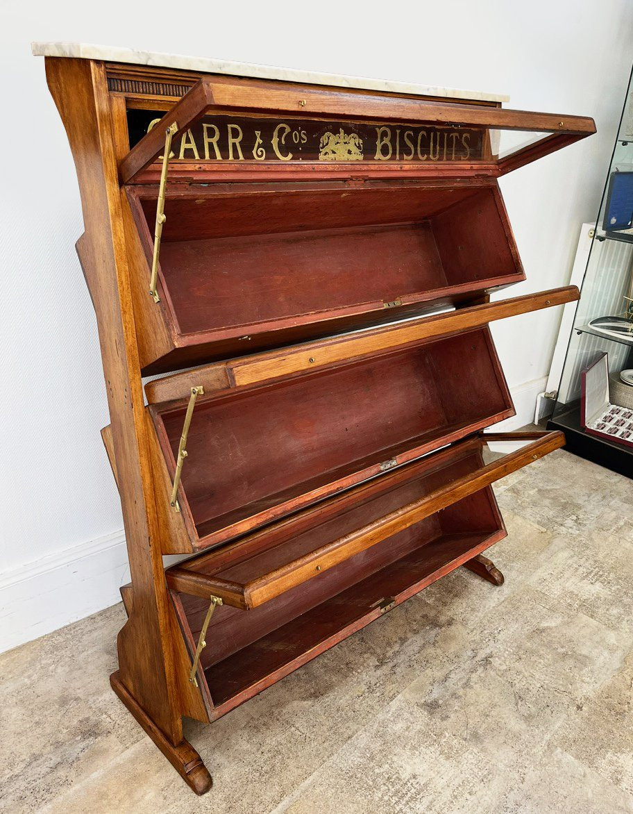 RARE Meuble de Metier Vitrine de présentation "CARR'S & CO BISCUITS" 19eme-photo-2