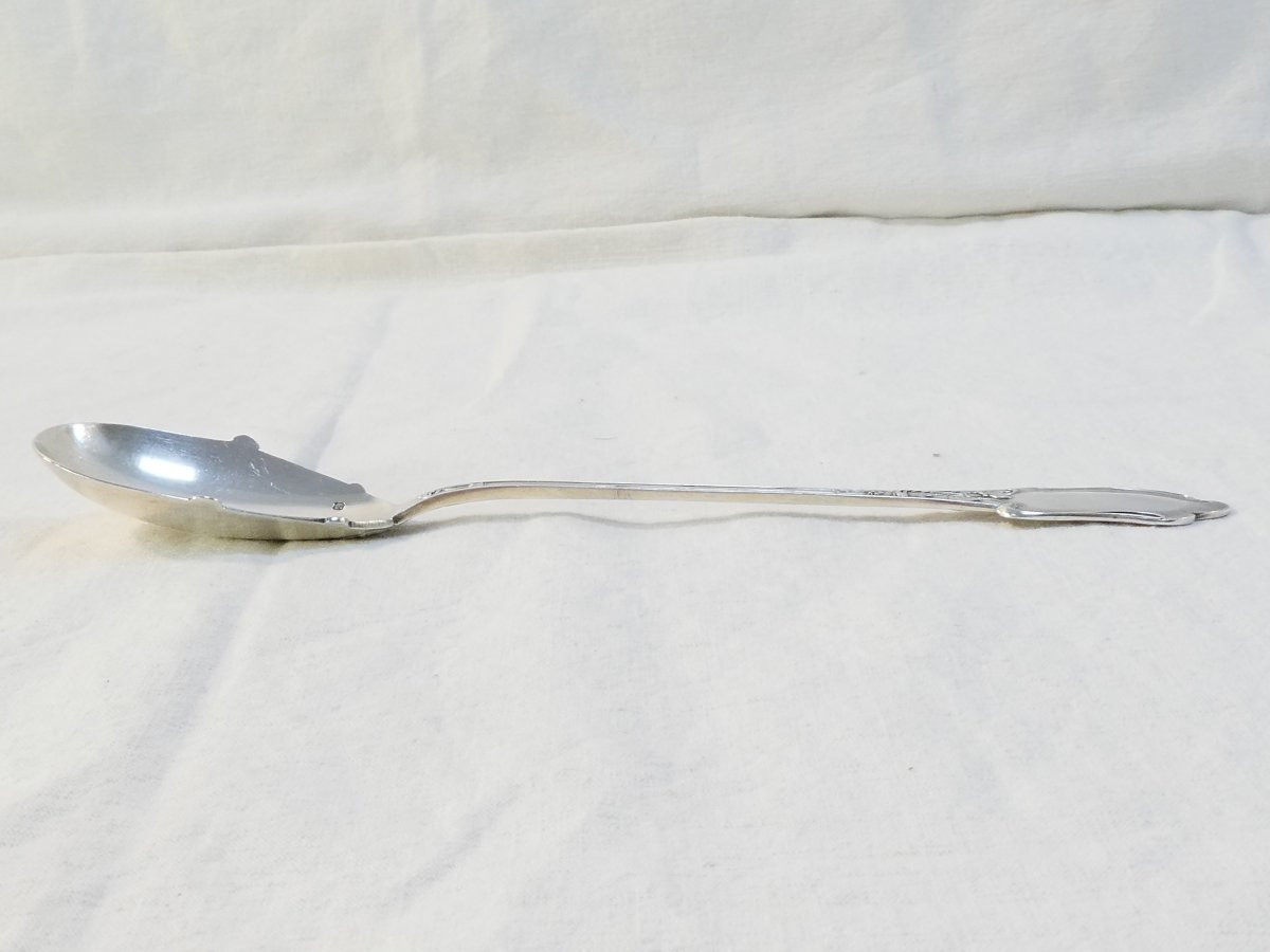 Couverts de service a Salade ART NOUVEAU en ARGENT MASSIF-photo-4