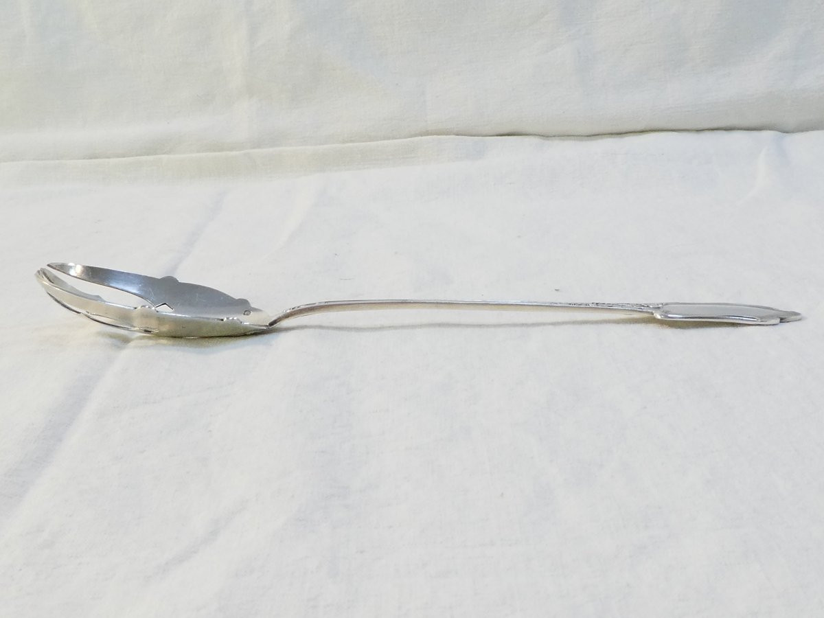 Couverts de service a Salade ART NOUVEAU en ARGENT MASSIF-photo-6