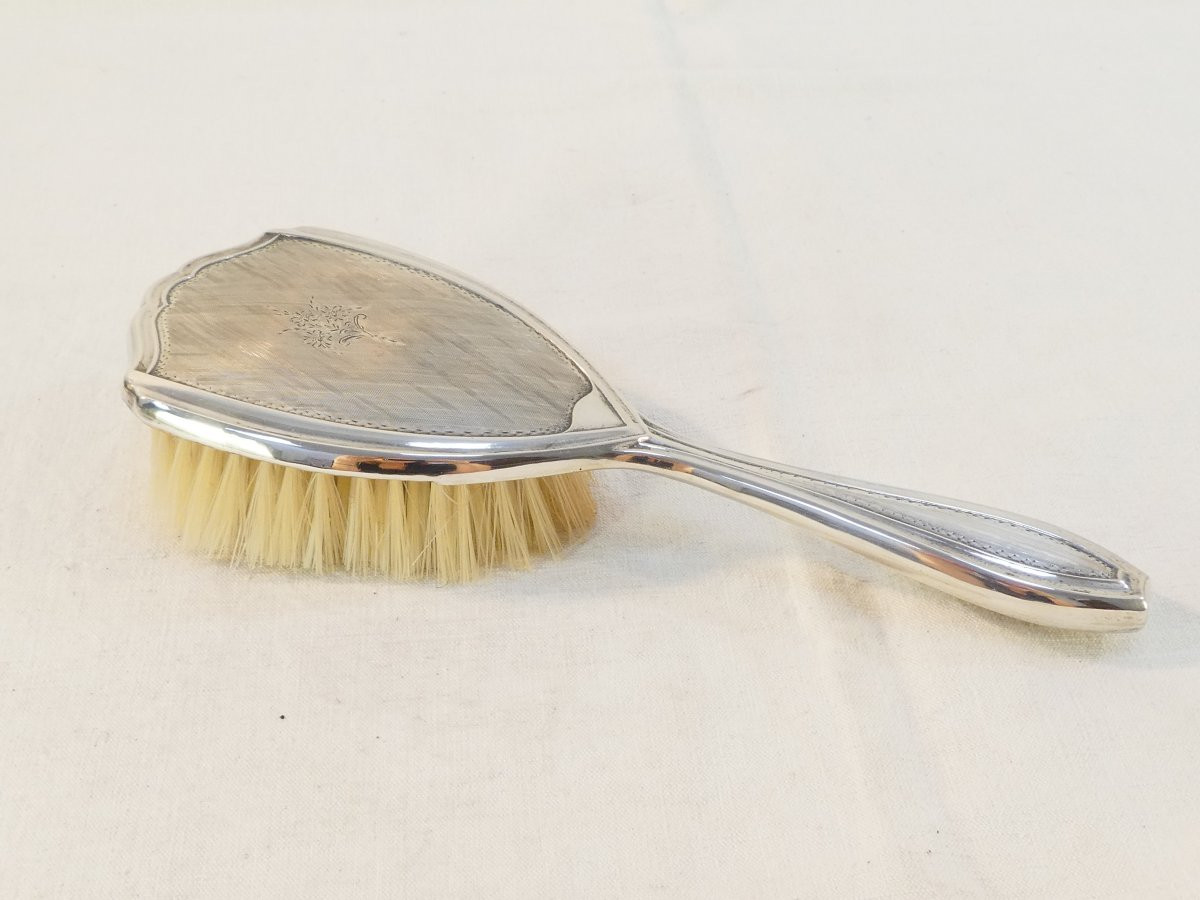 7-piece Toiletry Set In 800 Solid Silver From The 20s/30s-photo-2