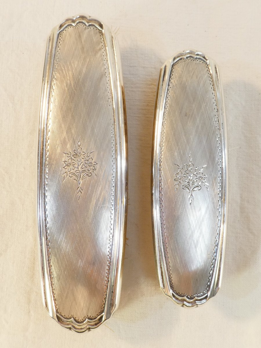 7-piece Toiletry Set In 800 Solid Silver From The 20s/30s-photo-6