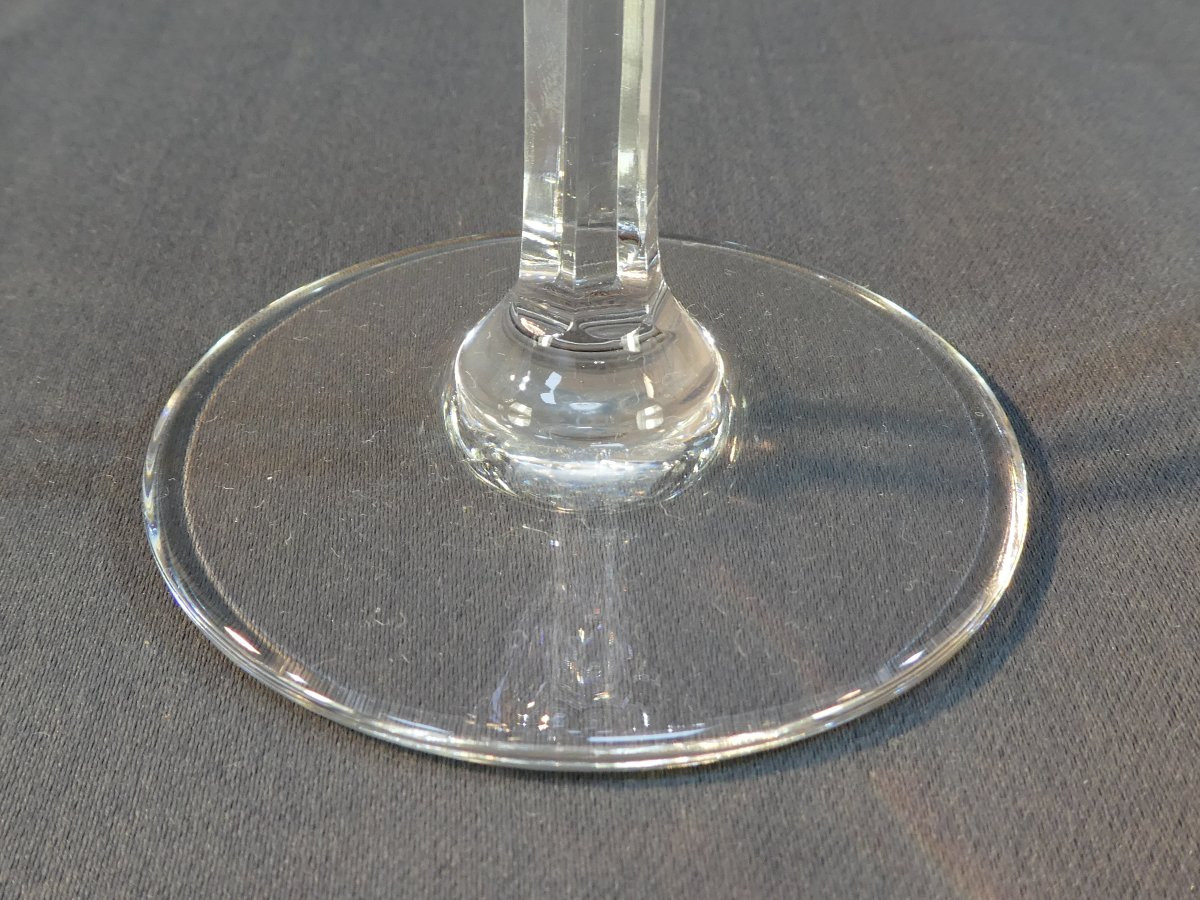 Cristal De Saint-louis 10 Water Glasses Chantilly Model 18.7 Cm-photo-4