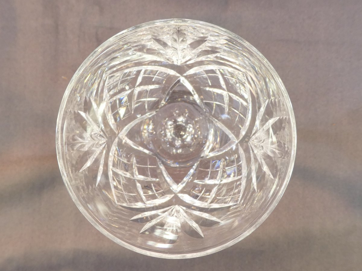 Cristal De Saint-louis 10 Water Glasses Chantilly Model 18.7 Cm-photo-2