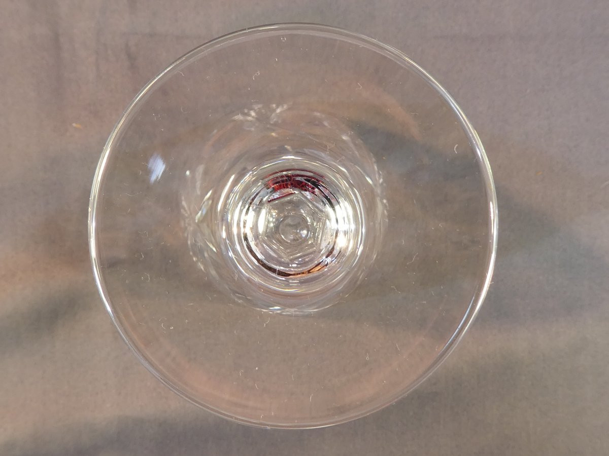 Cristal De Saint-louis 10 Water Glasses Chantilly Model 18.7 Cm-photo-3