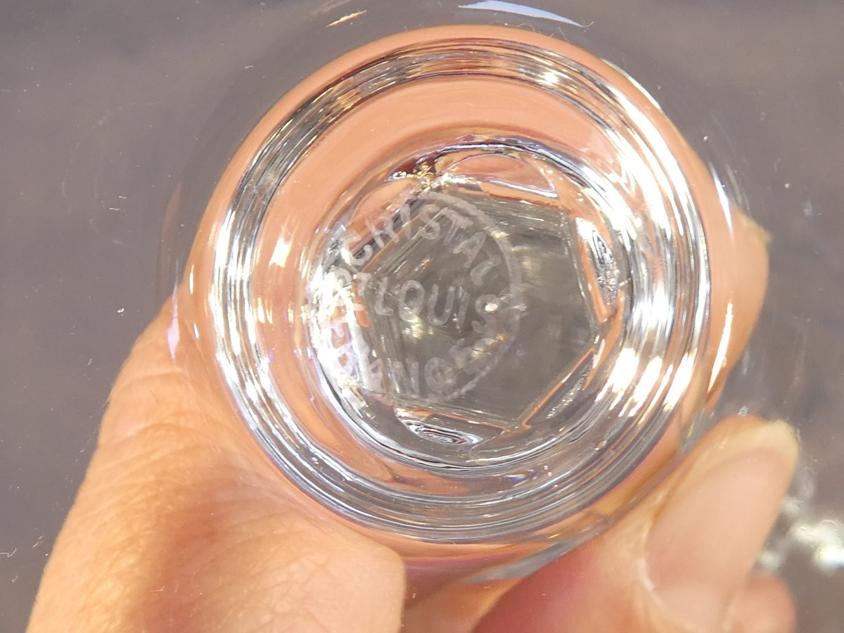 Cristal De Saint-louis 10 Water Glasses Chantilly Model 18.7 Cm-photo-4