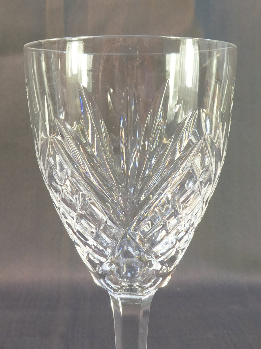 CRISTAL de SAINT-LOUIS 12 verres a Vin rouge modele CHANTILLY 17,5 cm-photo-1