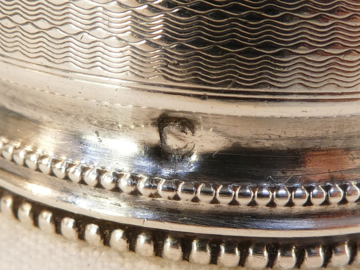19th Century Solid Silver Napkin Ring With Md Number-photo-1