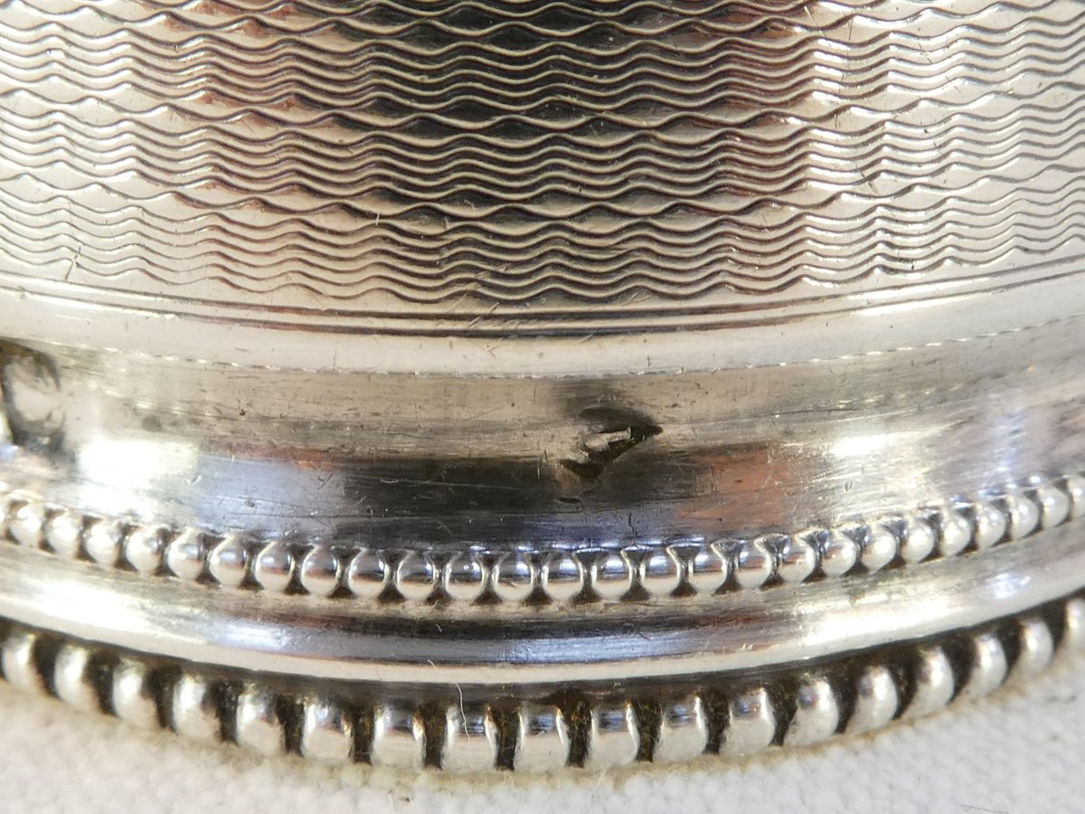 19th Century Solid Silver Napkin Ring With Md Number-photo-2