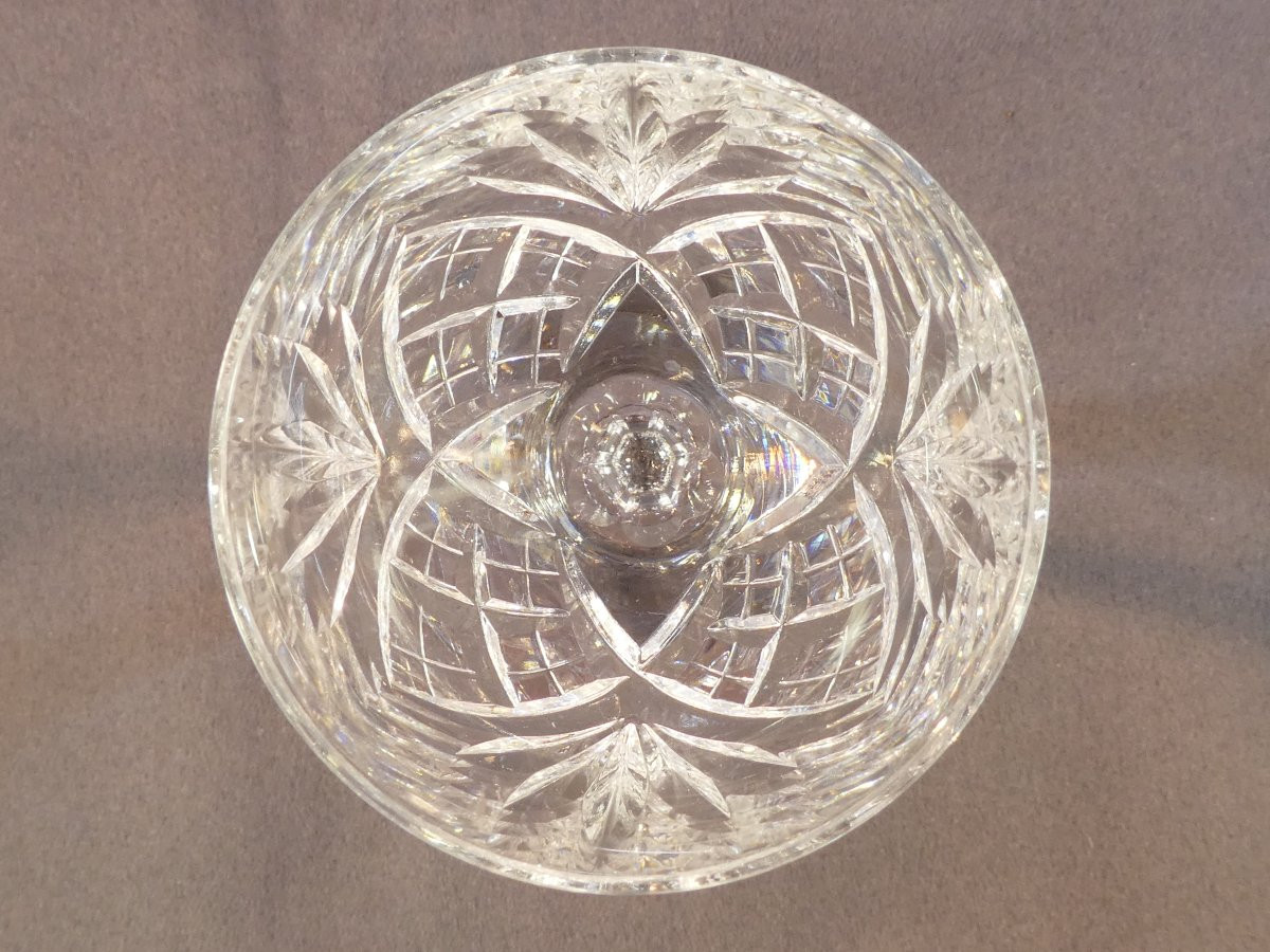 Cristal De Saint-louis 11 White Wine Glasses Chantilly Model 15.3 Cm-photo-2