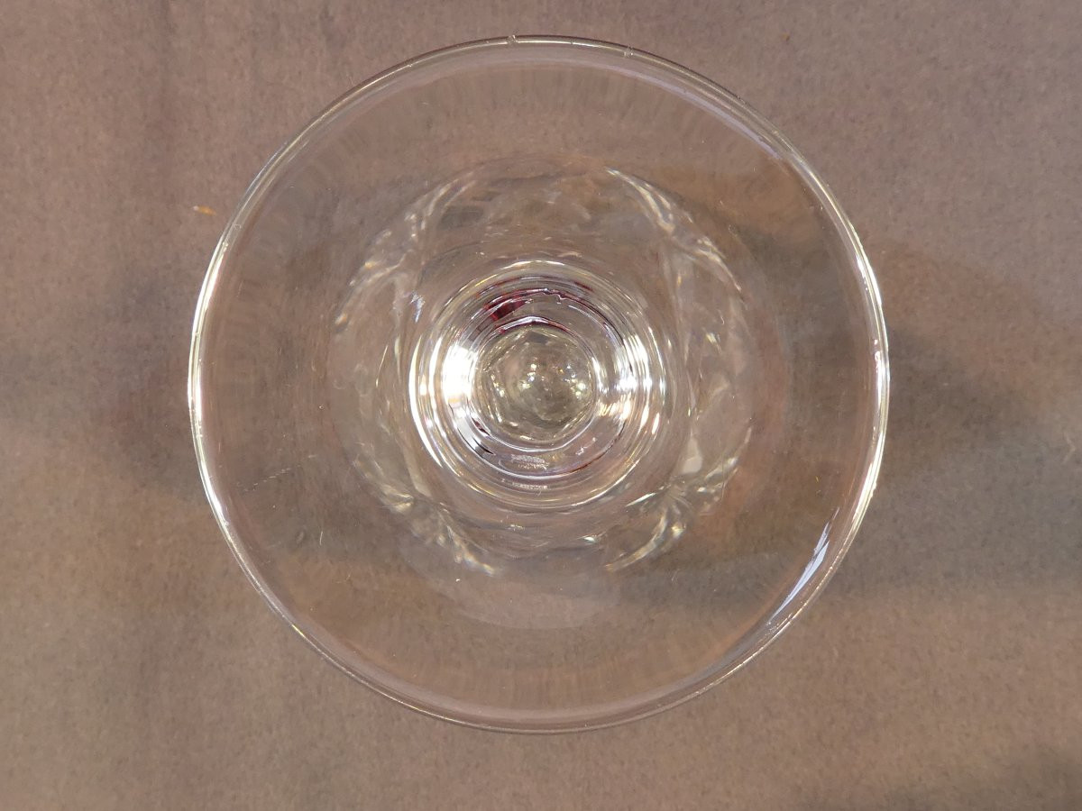 Cristal De Saint-louis 11 White Wine Glasses Chantilly Model 15.3 Cm-photo-3