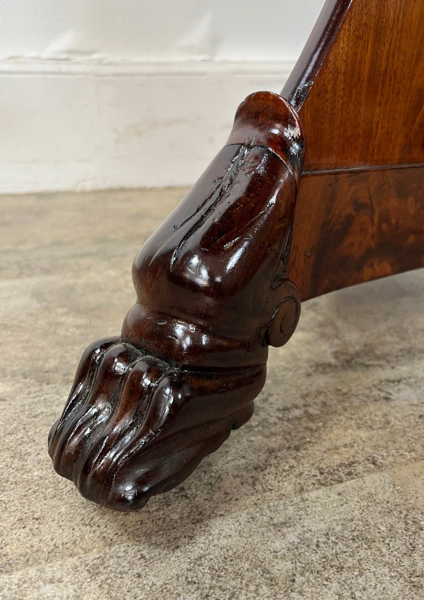 GUERIDON en acajou d'epoque RESTAURATION-photo-1