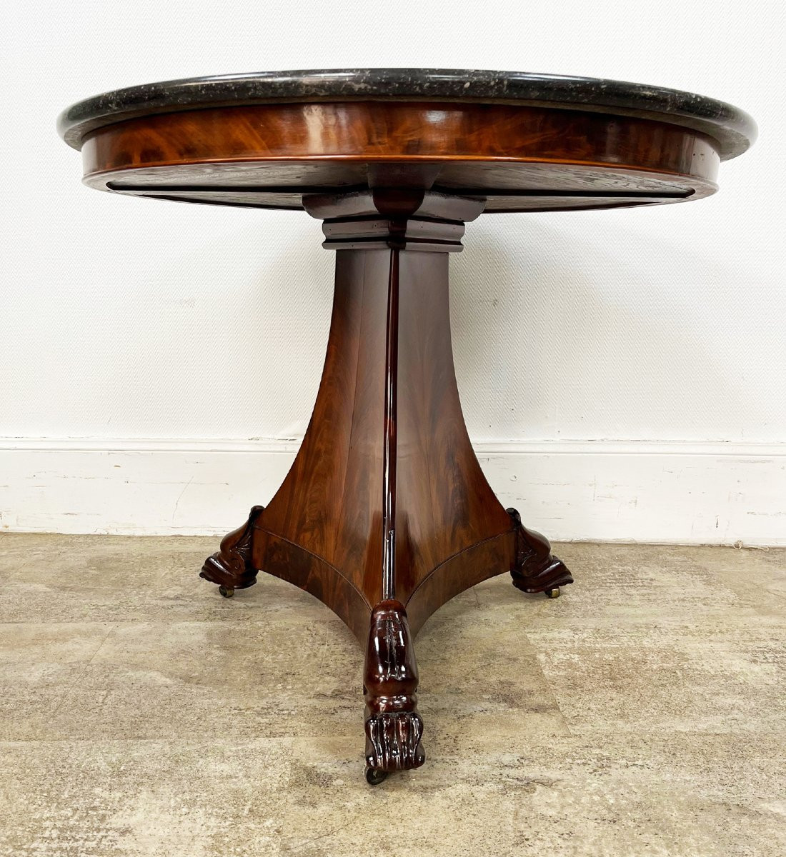 GUERIDON en acajou d'epoque RESTAURATION-photo-3