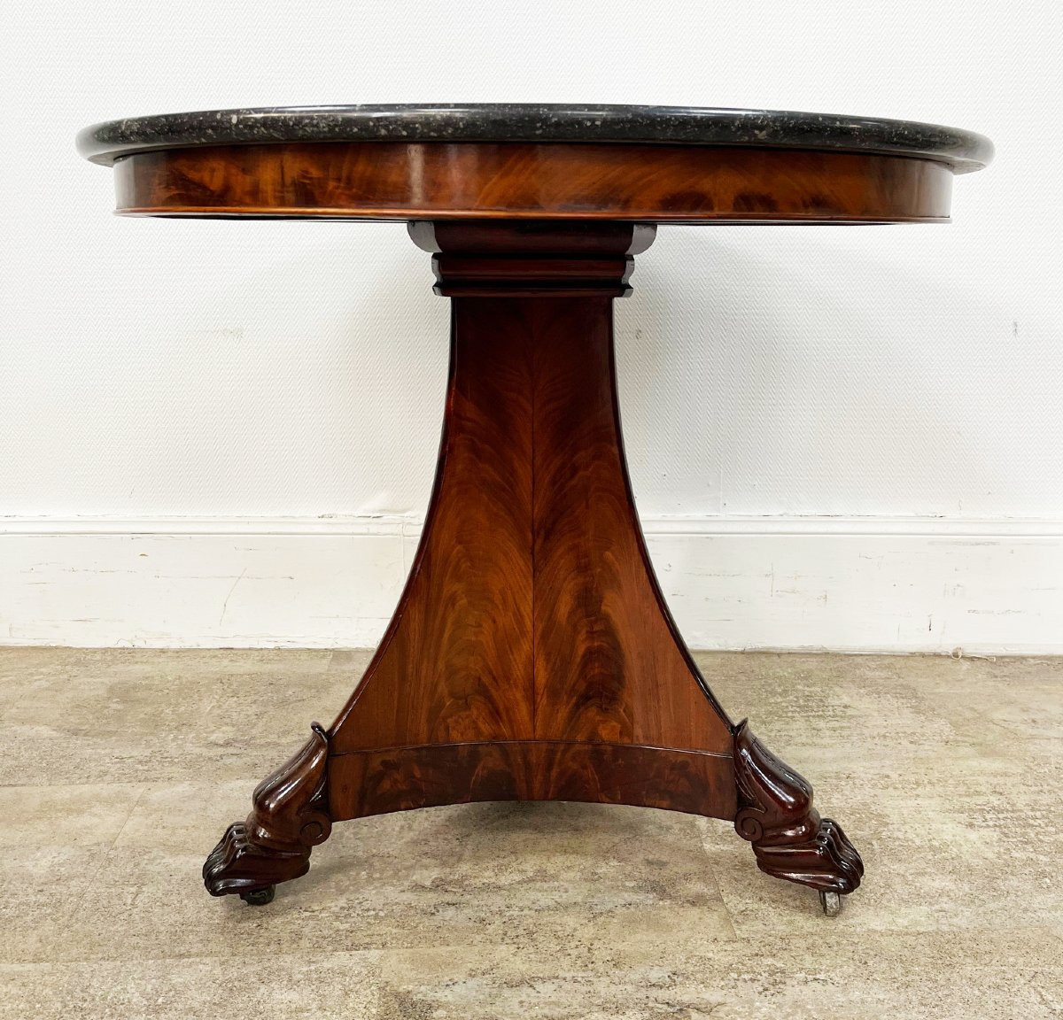 GUERIDON en acajou d'epoque RESTAURATION-photo-4