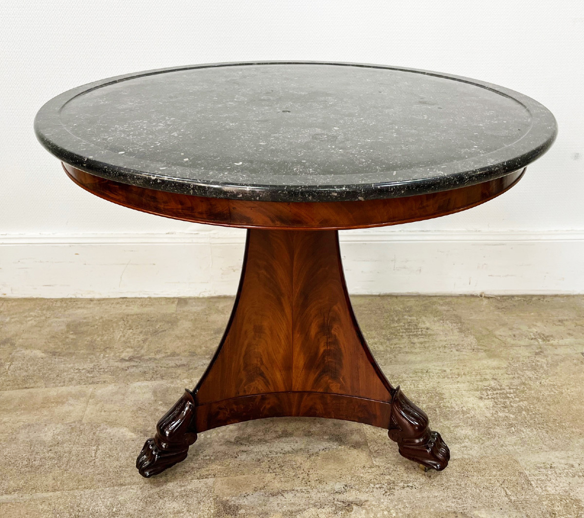 GUERIDON en acajou d'epoque RESTAURATION