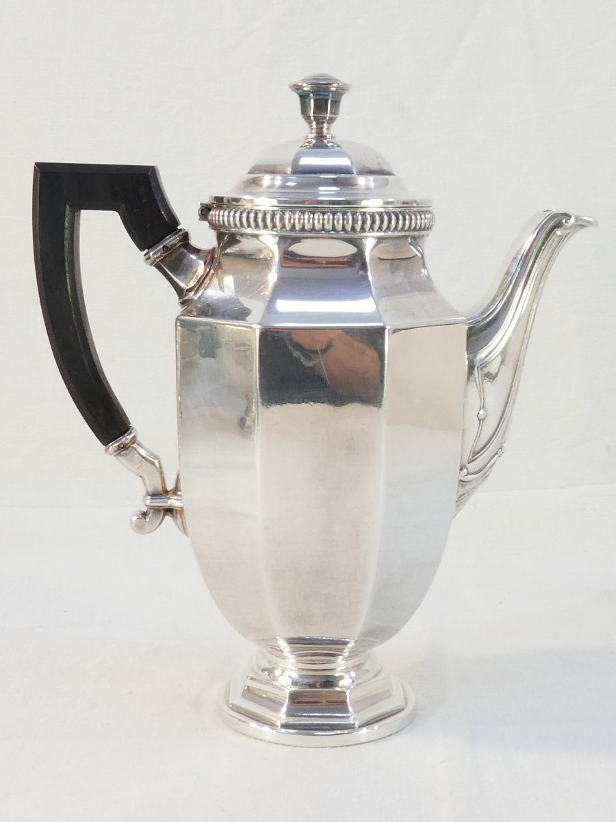 Christofle Gallia Colbert 5-piece Silver-plated Coffee/tea Service, Silver-plated Metal.-photo-4