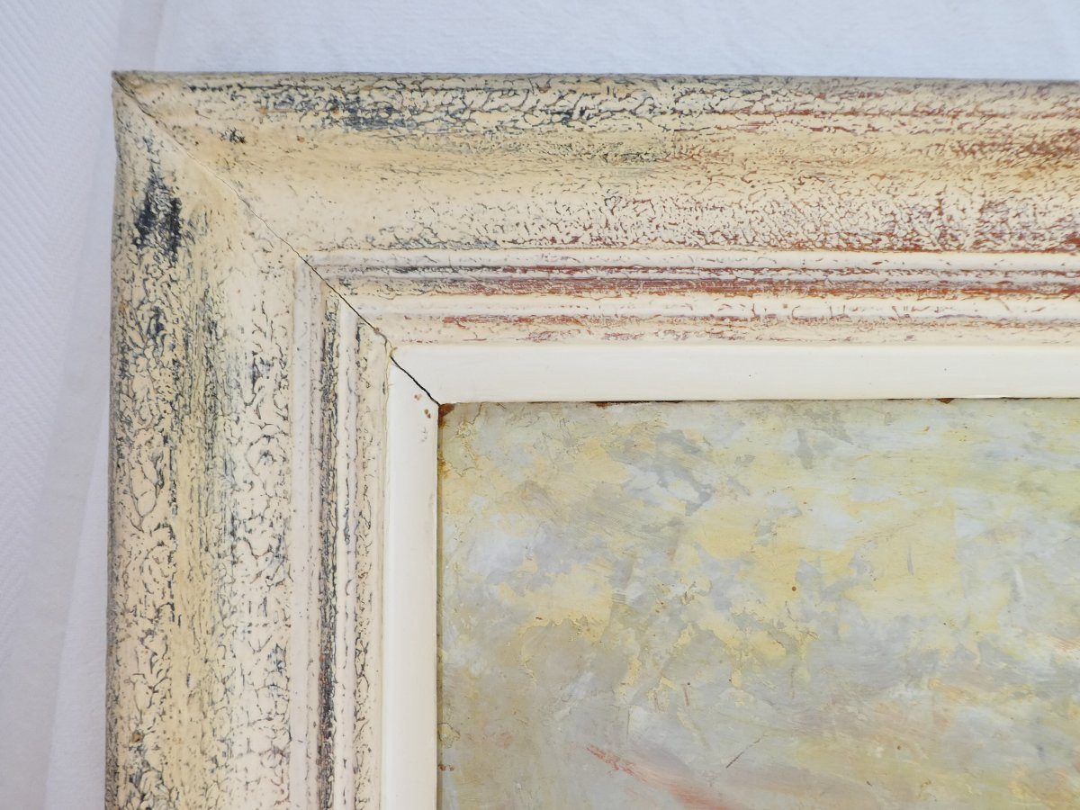 Grand tableau signé EMILE BREYSSE bords de mer a GRANVILLE-photo-3