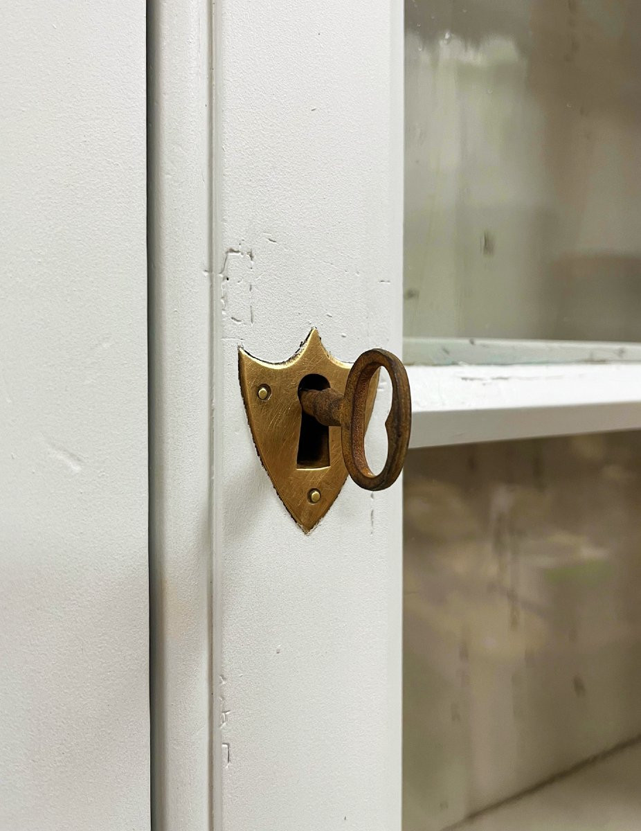 Painted Glass-fronted Drawer Unit-photo-3