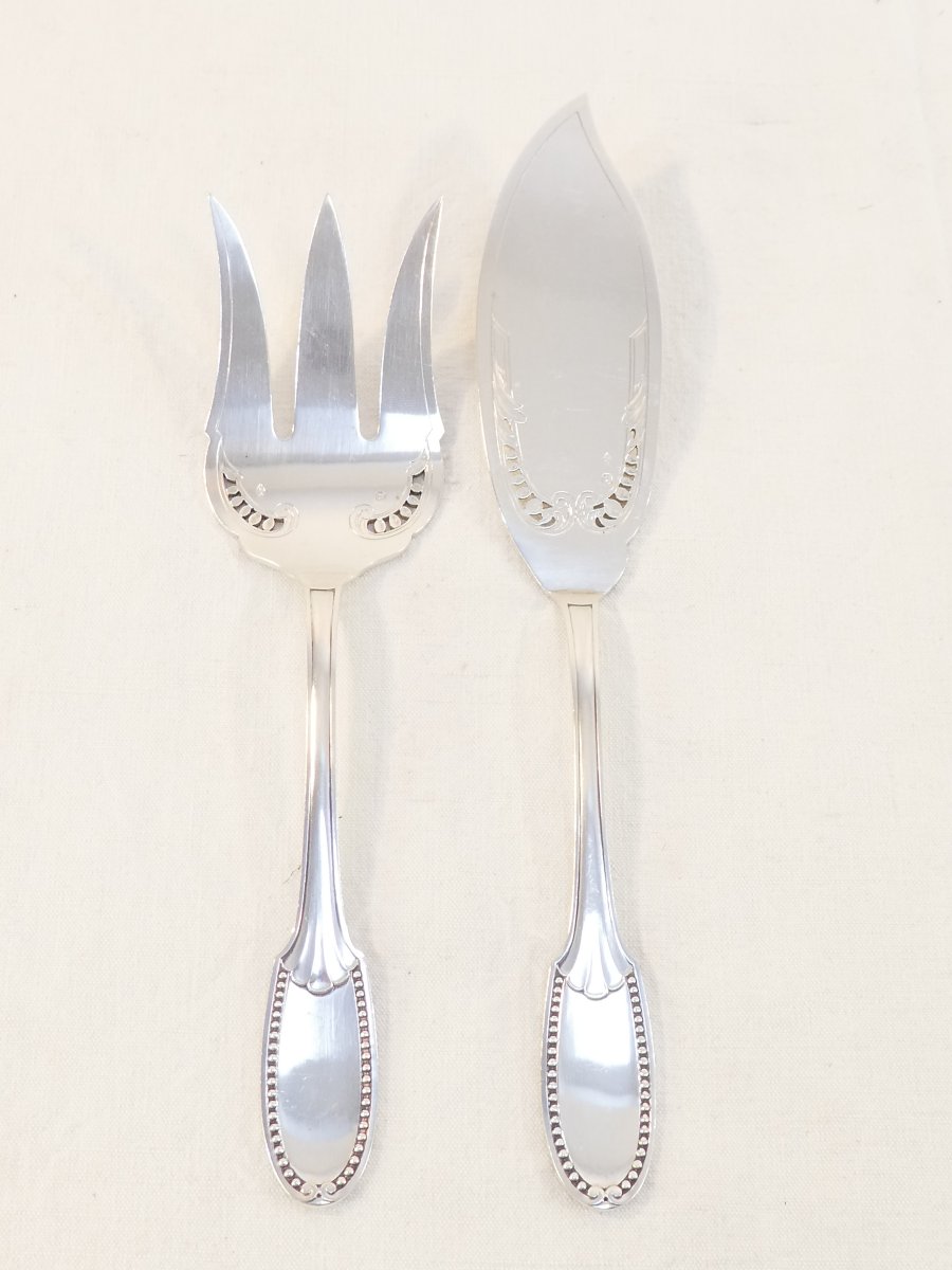Couverts de service a poisson en ARGENT Massif 950 Louis COIGNET